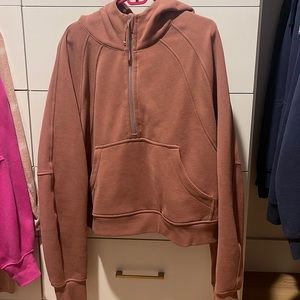 Lululemon scuba oversized half zip hoodie dusty rose